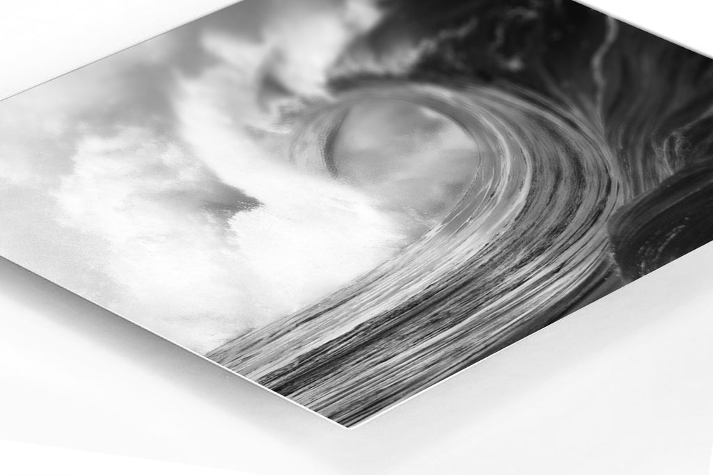 Surfing print on metal aluminum from North Shore Oahu in Hawaii