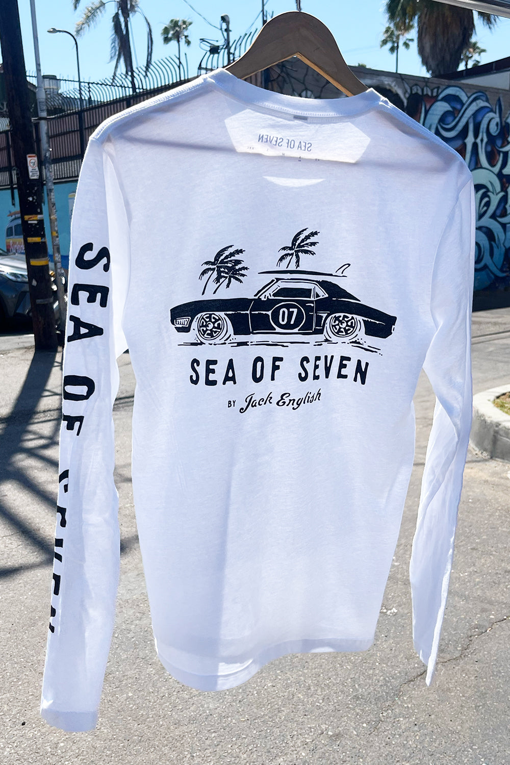 Today We Ride Surf Mens Long Sleeve Tee - Chevy Camaro w Surfboard