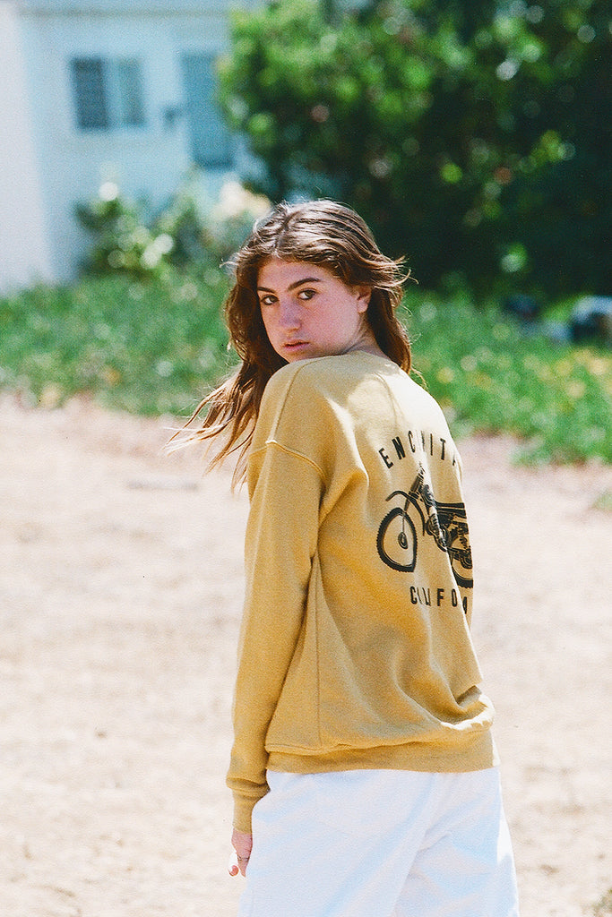 encinitas california motocross yellow sweater